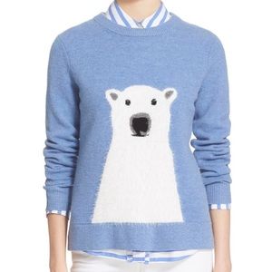 🌼 Kate Spade Fuzzy Polar Bear Merino Wool Sweater